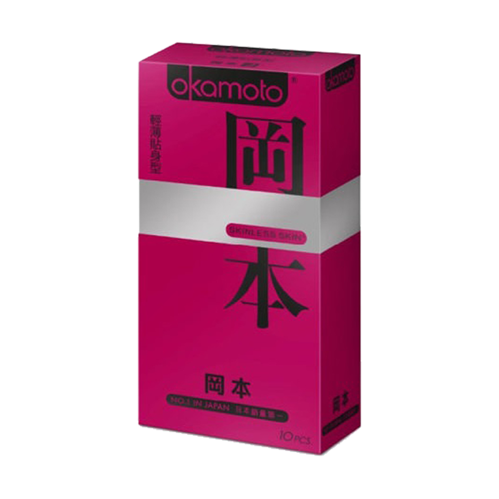 岡本-Skinless Skin 輕薄貼身型保險套-10入