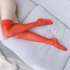 史黛絲-精緻蕾絲花邊長筒絲襪(紅)