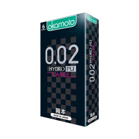 岡本-002HYDRO 水性聚氨酯加大碼保險套-6入
