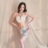 史黛絲-情趣甜妹蕾絲蝴蝶結JK制服套裝(藍)+白襪