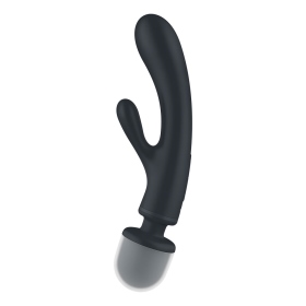 Satisfyer-Triple Lover GC兔耳+AV棒 (灰)