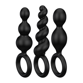 Satisfyer-Booty Call後庭拉珠3入(黑)