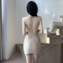 耶妮婭-網紅辣妹修身開衩包臀裙(白)